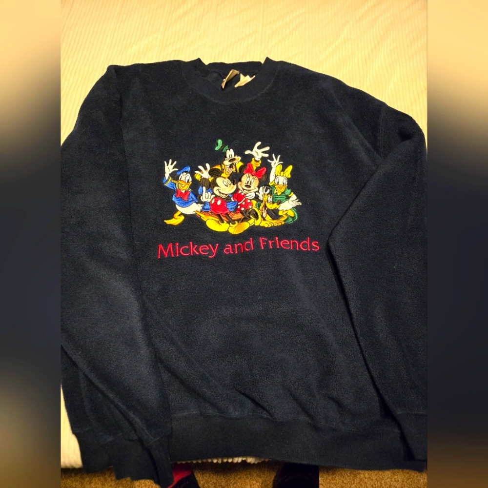 Disney Vintage Mickey and Friends Black Sweatshirt